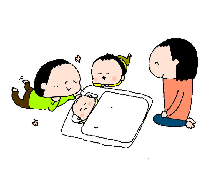 3人目を出産後、お兄ちゃんたちの赤ちゃん返りが…ハナペコ絵日記　各種年代そろっています＜7＞の画像3