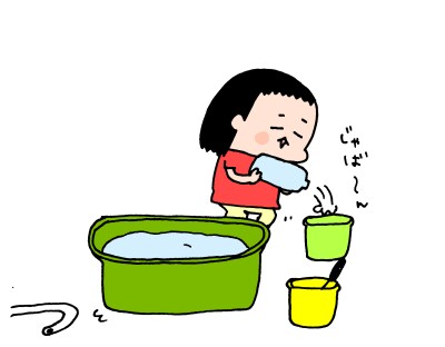 夏真っ盛り！2歳になる我が子、おうち水遊びは「○○型」!?　ハナペコ絵日記＜15＞の画像4