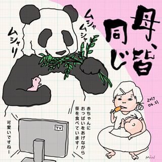 上野の母パンダに 親近感 新米ママのリアルに共感せずにはいられ