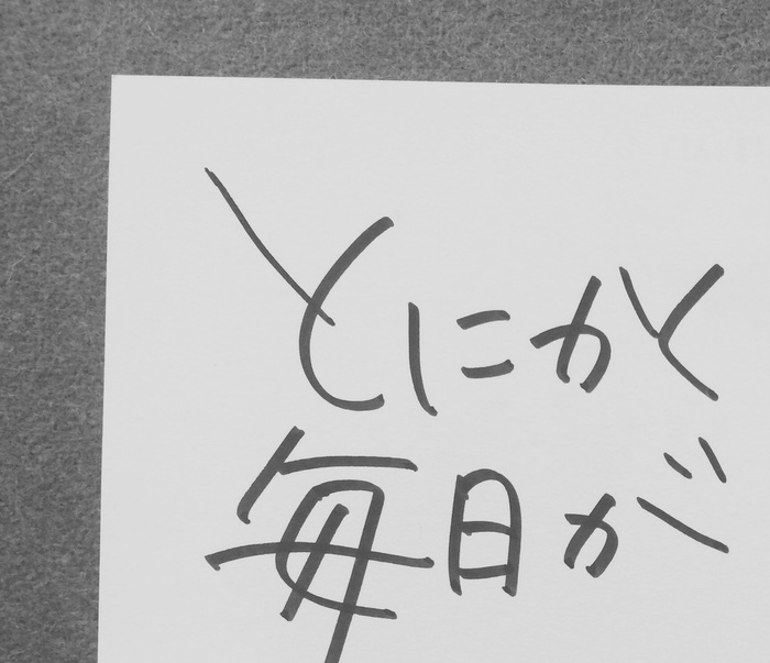 「とにかく、毎日が新しい日なんだ」／ 今日の、ひとこと　vol.７のタイトル画像