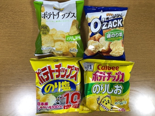 ベスト のり塩 を探せ ポテトチップス４品を食べ比べてみた Conobie コノビー