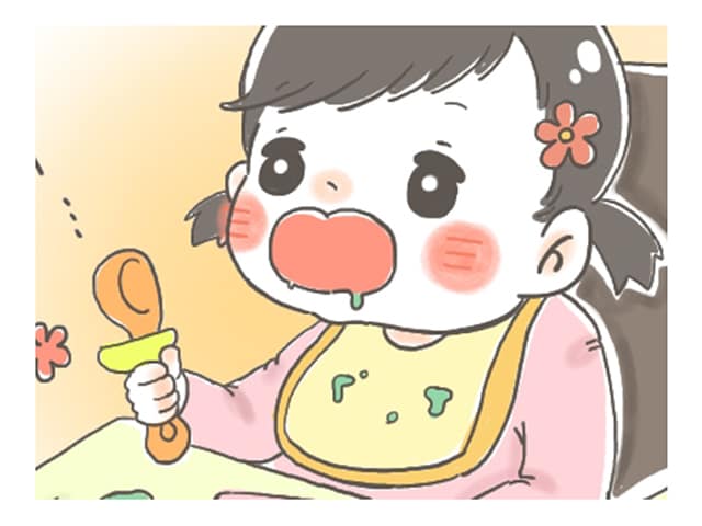 離乳食、同じ箸で食べさせないで～！私より先に夫が動いた。＜第四回投稿コンテストNO.１１＞のタイトル画像