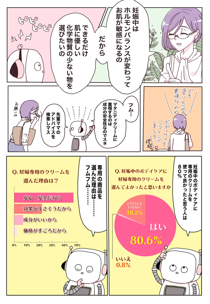 妊娠中のボディケアは保湿が大事！…でも、それだけじゃない！？【ペポは育児ロボ！ vol.1】の画像7