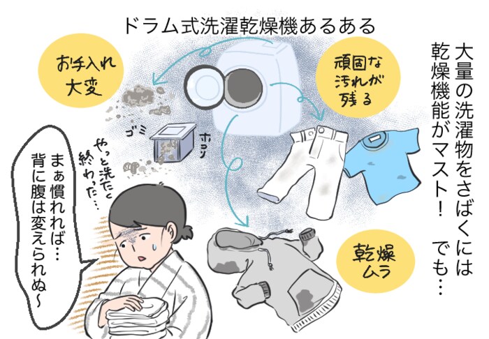 頑固な汚れに乾燥ムラ…３兄弟の洗濯に追われる日々に現れた「洗濯の女神」！？の画像3